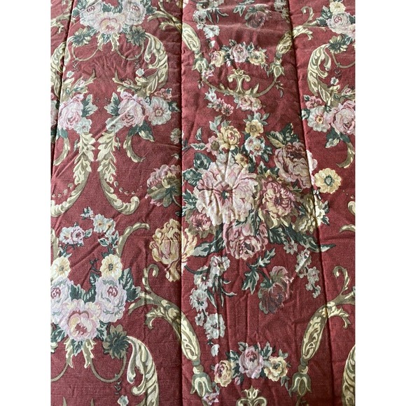 Ralph Lauren Danielle Marseilles Full Queen Comforter Country Red Roses Floral - Picture 5 of 10